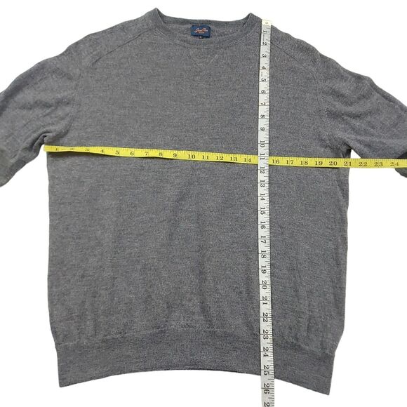 Goodman Extra Fine Merino Sweater Mens XL Gray Pullover Long Sleeve Crew Neck - Picture 8 of 12